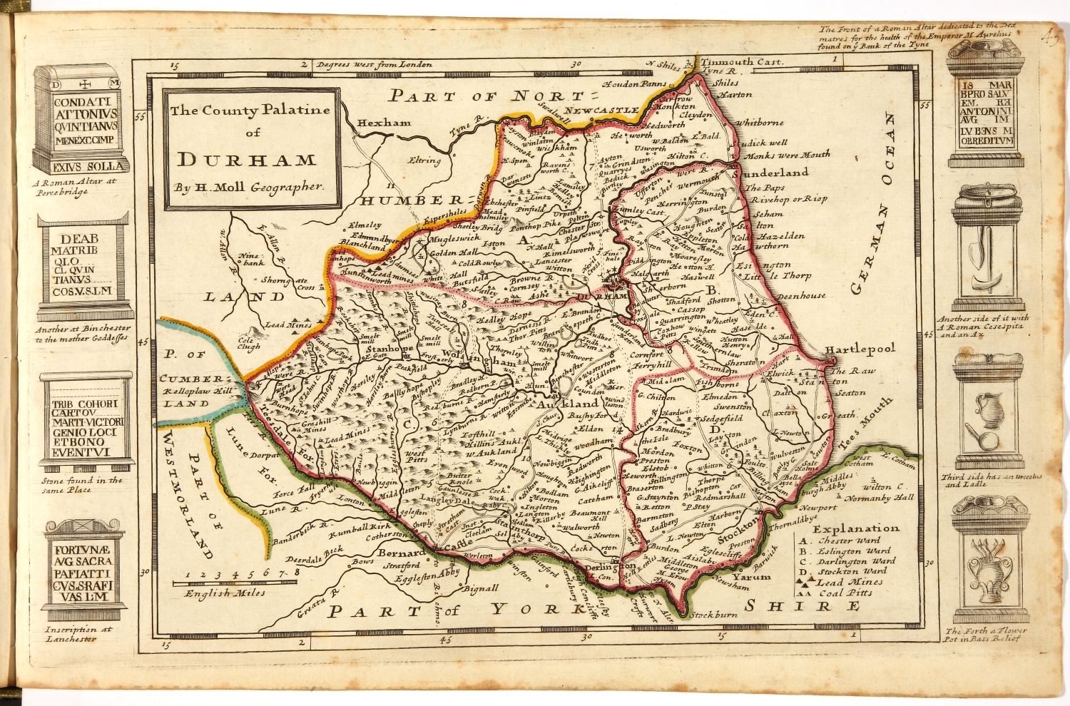 Old Maps Of Durham Yyyy Herman_Moll Durham-Old-Map-1724-Herman-Moll.jpg