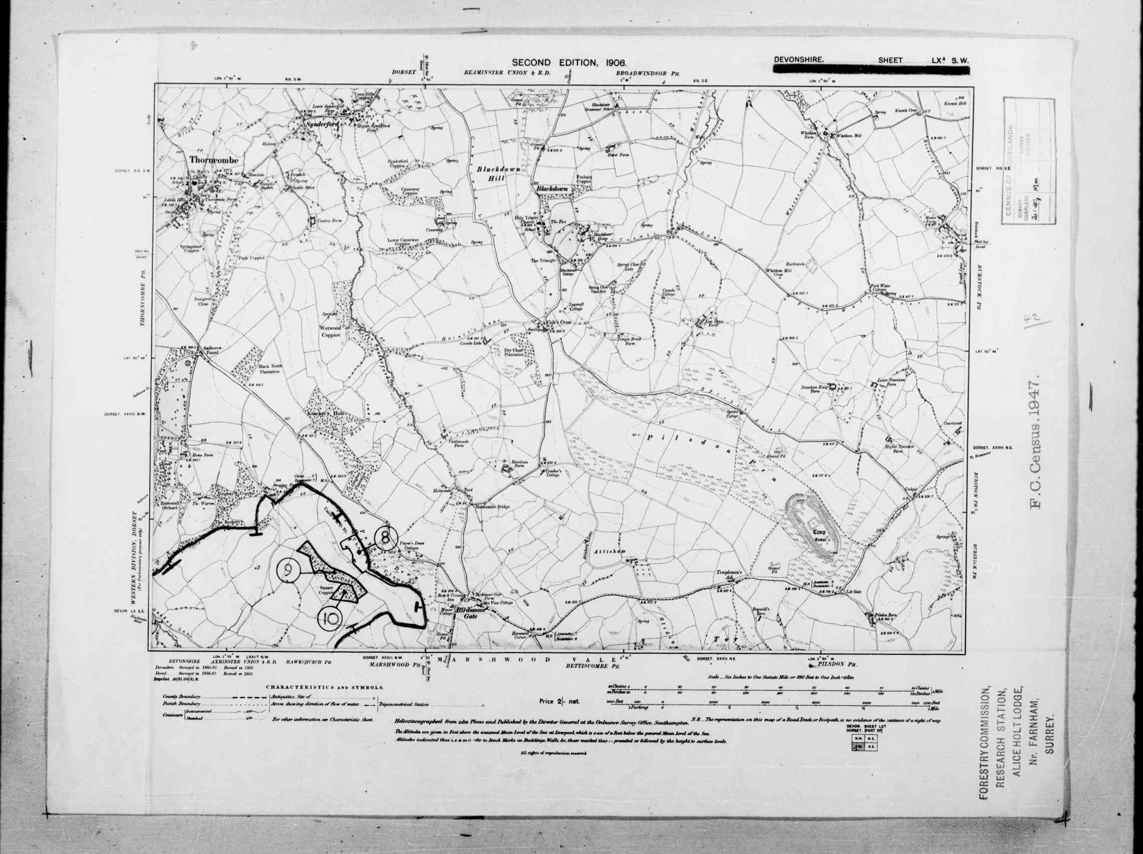 Devonshire Old Map Ordnance Survey 6inch Sheet 000 LXA  QSW D1906 E2 